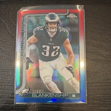 Panini Reed Blankenship Eagles 2024 Prizm Red Parallel Football Card #236