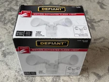 Defiant PAR 180-Degree White Motion Activated Wired 2 Head Security Flood Light