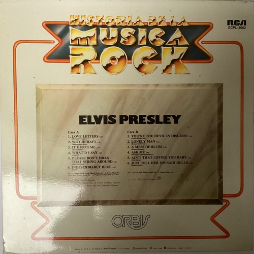 ELVIS PRESLEY LP RECORD ‘HISTORIA DE LA MUSICA ROCK’ (RCA) - Picture 2 of 4