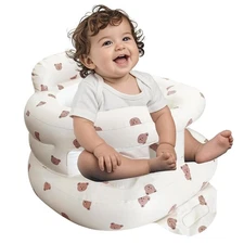Inflatable Baby Seat for Babies 3-36 Months, Chair with Fence & Bear 
