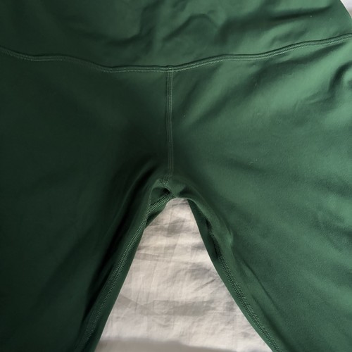 Leggings Lululemon donna taglia 12 allineati pantaloni vita alta Everglade verde 28" cuciture interne - Foto 6 di 9