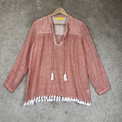 Roller Rabbit Tunic Womens Small Cotton Long Sleeve Pullover Lightweight- 3240*