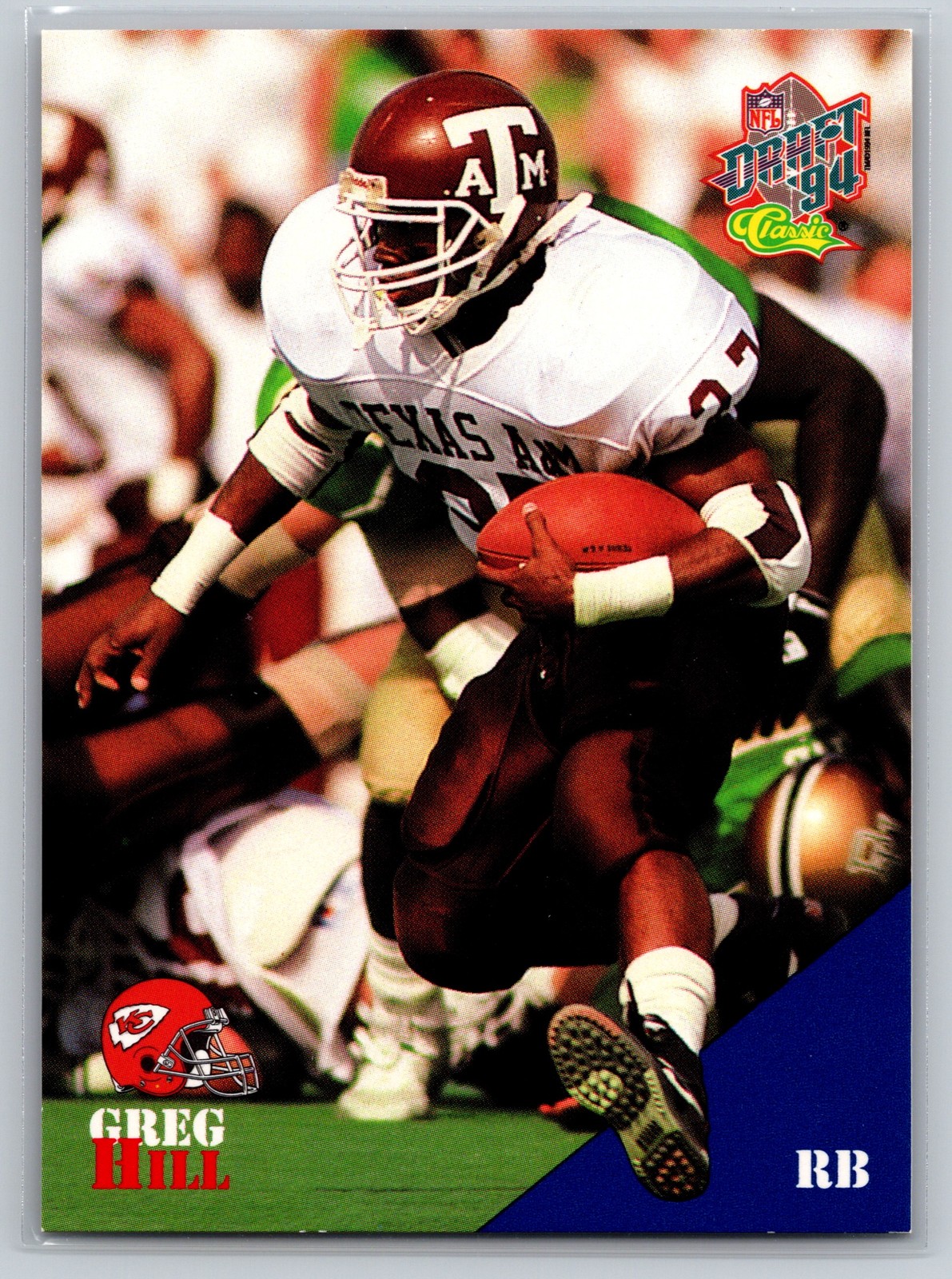 1994 Classic NFL Draft Greg Hill #83 Kansas City Chiefs Rookie Card RB