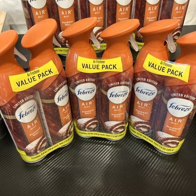 Febreze Air Mist Air Freshener Pumpkin Roll Limited Edition 8.8 oz Lot Of 6