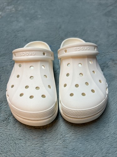 Crocs Platform Clogs Women’s 8 White Pre Owned Casual Slides Outdoor - Picture 3 of 16
