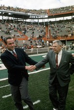 Coach Weeb Ewbank Of The Jets Shakes Hands With Colts Coach 1969 Old Photo