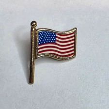 Vintage American Flag Lapel Pin USA Made in USA