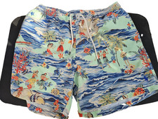 Polo Ralph Lauren Swim Trunks Mens XL Hawaiian Tropical Hula Girls Colorful