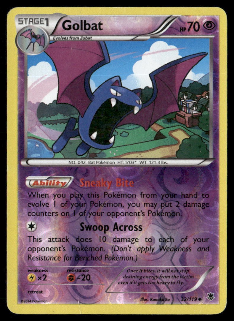 Golbat Phantom Forces 32/119 Uncommon Pokemon Heavily Played