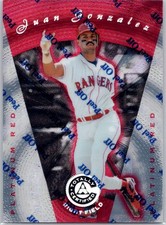 1997 Pinnacle Totally Certified #69 Juan Gonzalez #/3999 Texas Rangers