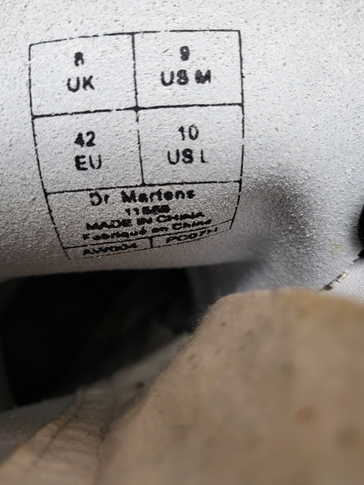 Dr. Martens 14 eye white black lace boots UK8 EU42 US10 Goth Halloween Doc thumbnail 12