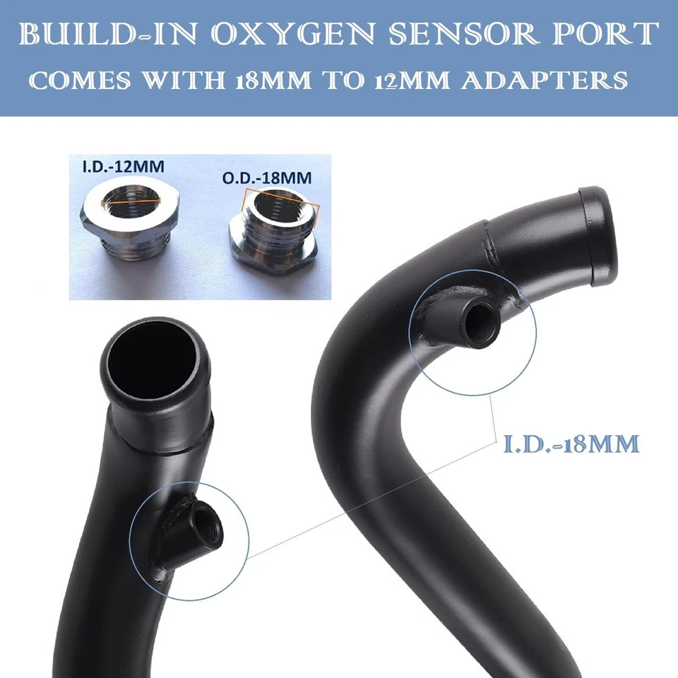 2" O.D LAF Drag Pipes Exhaust For Harley Sportster Softail Dyna 84-25 Black — 第 3/4 张图片