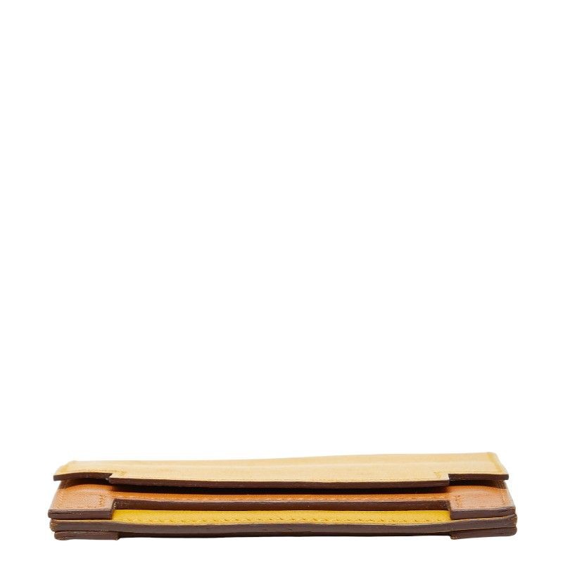 Hermes Murutipuri Card Case Jaune Ambre Toffee 3.9 x 3.1 in thumbnail 3