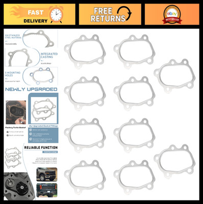 10 Pcs Turbocharger Gasket Set for T2 T25 T28 GT25 GT28 Turbo Fitting 5 Bolt