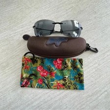 NEW Maui Jim LIGHTHOUSE Gloss Black POLARIZED Grey Lens Sunglass 423-02
