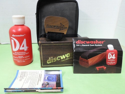 #ad Vintage DELUXE DISCWASHER Record Vinyl LP Care D4 System Cleaner Brush KIT $75.00