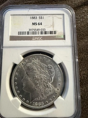 1883 Morgan Silver Dollar $1 NGC MS64