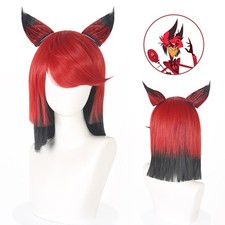 Hazbin Hotel Alastor, Anime Cosplay Wig, Character Fake Hair