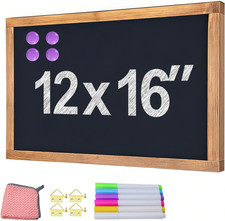 12"X16" Magnetic Chalkboard with Rustic Wood Frame for Wall-Mounted - Multi-Purp