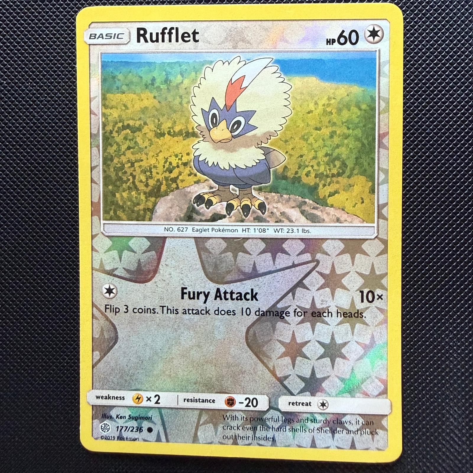 Rufflet 177/236 Common Cosmic Eclipse Pokemon Reverse Holo Near Mint
