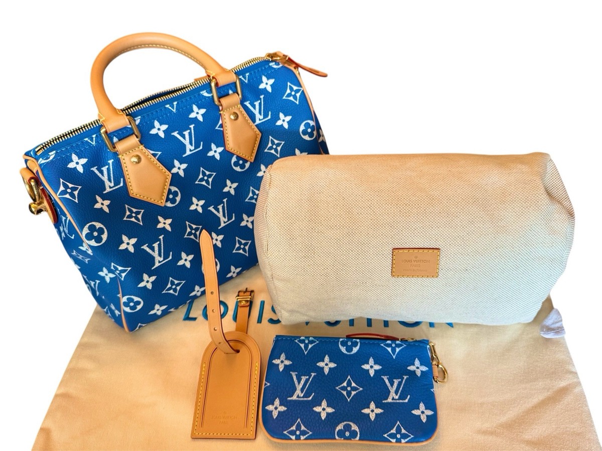 NEW RUNWAY PIECE! LOUIS VUITTON Speedy P9 Bandouliere 25 BLUE 