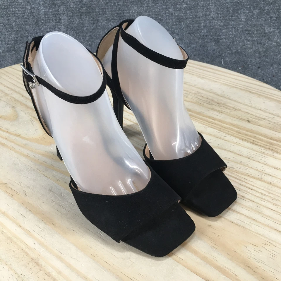 Thalia Sodi Sandals Womens 5 M Delannie Ankle Straps Black Heels Casual NEW - Image 3 of 4