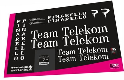 Pinarello Team Telekom 2002 White frame decal kit