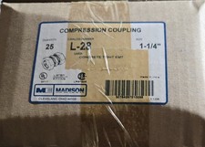 Box of 25 1 1/4"- In. EMT Compression Coupling Conduit Coupling. Zinc Metal.