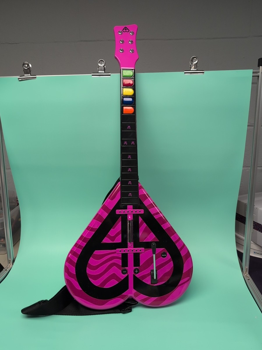 ALY & AJ Pelican Guitar Hero Nintendo Wii Pink Heart Guitar