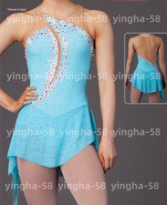 Figure Skating Dress Ice Skating Dress Competition Skating Wear blue