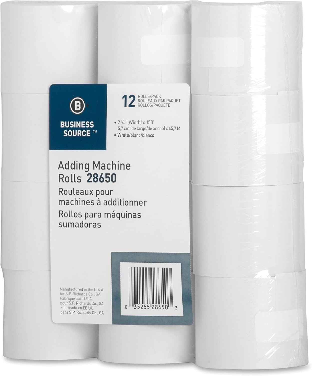 как выглядит White Receipt Paper Rolls for Cash Registers and Calculators - 150 Ft, 12 Pack фото