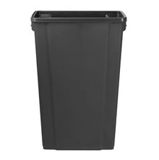 Jantex Slim Bin in Black Space Saving Office Kitchen Waste Rubbish Container 80L