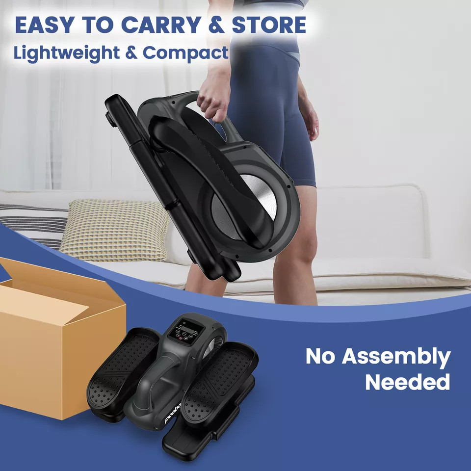 Under Desk Elliptical 2025 Upgraded Ellipse Leg Exerciser Seated Remote Control