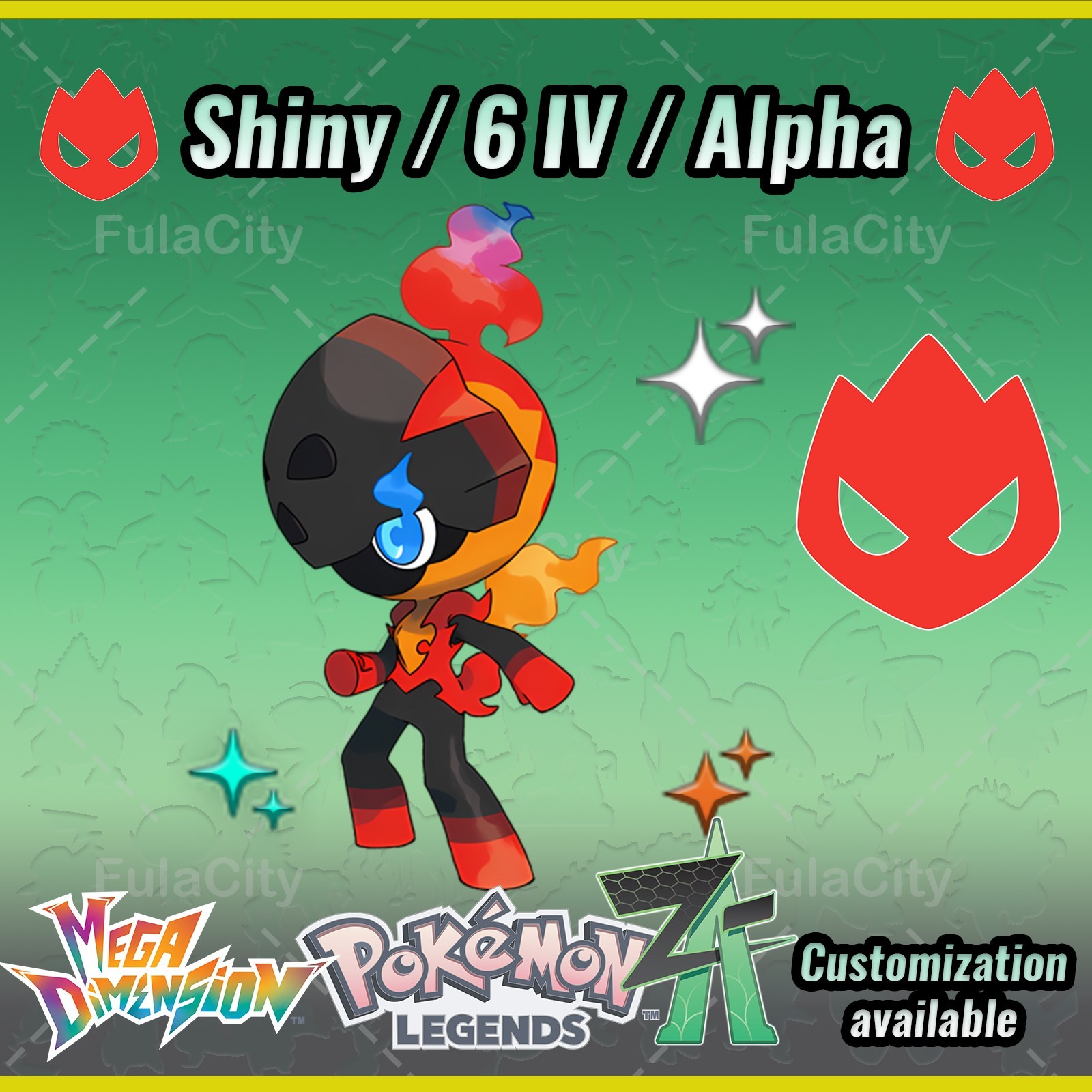 Charcadet ❗❗❗ Alpha Shiny ❗❗❗ Pokemon Legends ZA  ⚫ 6 IV 🟢 @ Any item