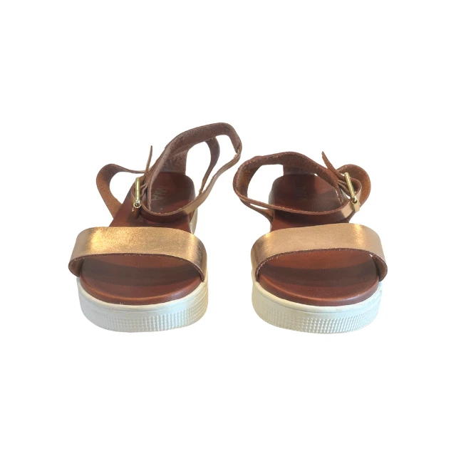 Sandalias Mia Ellen Plataforma Cuña Oro Rosa Metálicas Para Mujer Talla 8M Foto 3 de 4