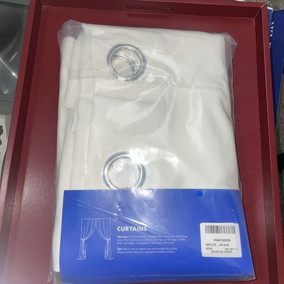 MIULEE Off White Curtain Pannels 100% Blackout Curtains 40  *84  (2)