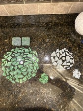 AUTHENTIC MAINE SEA GLASS EMERALD GREEN WHITE