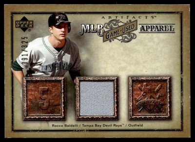 2006 Upper Deck Artifacts MLB Game-Used Apparel Rocco Baldelli 091/325 Tampa Bay