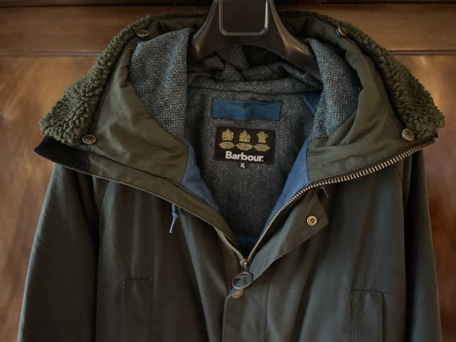 Barbour North Sea Waxed Jacket Cotton Insulated Parka - XL (44) - RRP £349 image 6