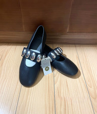 A New day. Women  s Genevieve Oversized Dome Stud Mary Jane Flats