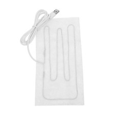 Electric Pet Heating Pad USB Powered White Alloy Fiber 20.00 X 10.00 X 0.20 cm