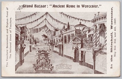 WORCESTER Basar für Waisenkinder von Teachers Union a Shirehall Postkarte verschickt 1907