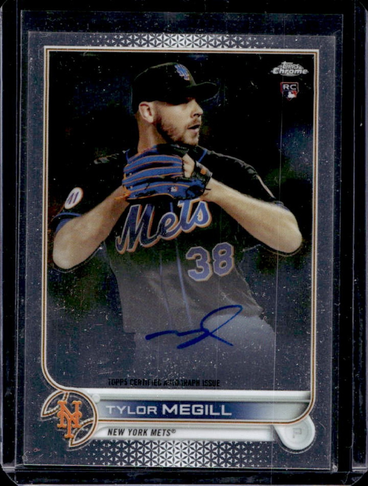 2022 Topps Chrome Tylor Megill Auto Autograph RC #RA-TM Mets Rookie