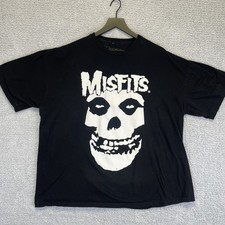 Misfits Fiend Skull Band T-Shirt Men's XXL Black Crew Neck Graphic Tee