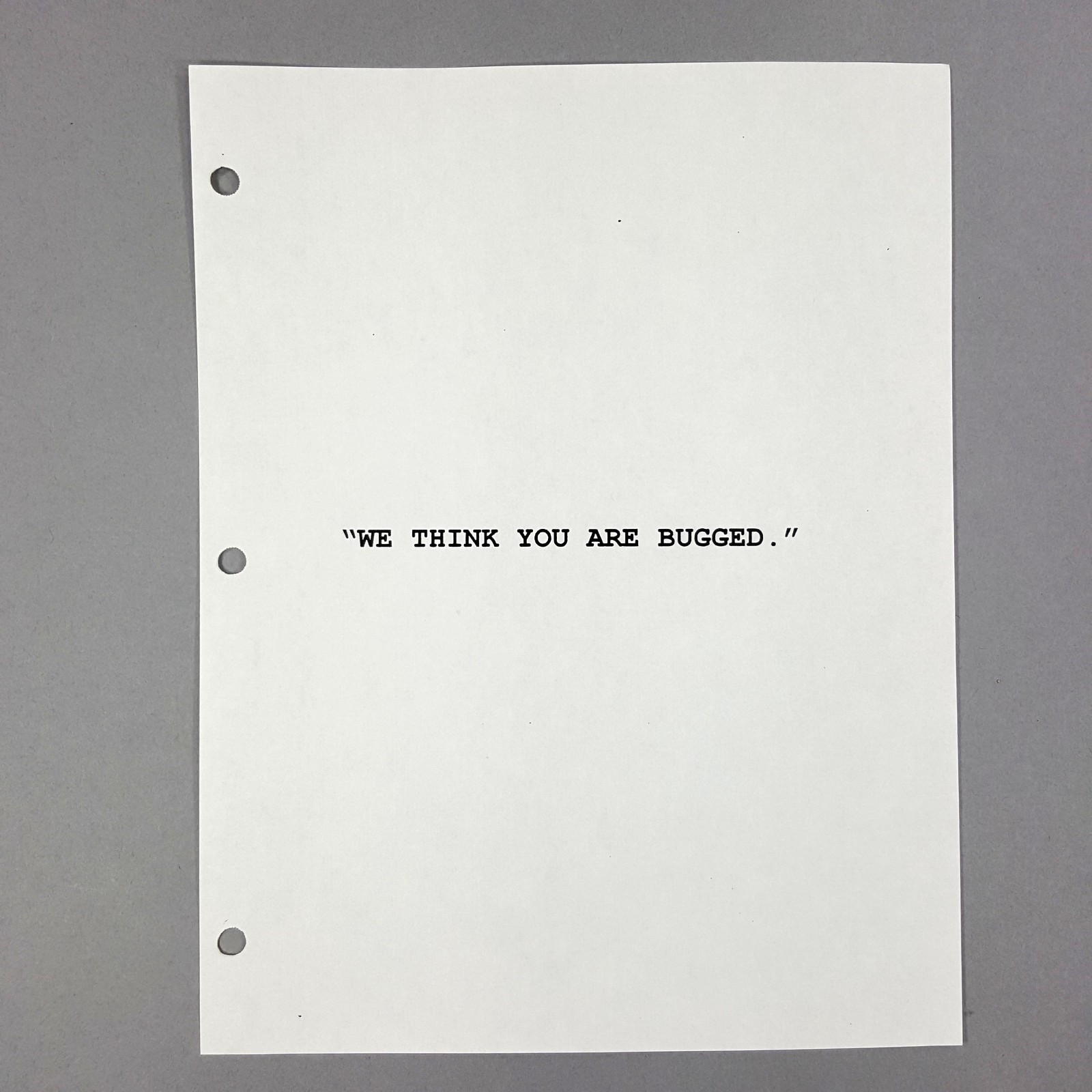 Image 2 of The Matrix Production Used Storyboard Title Page "We Think You Are Bugged.."