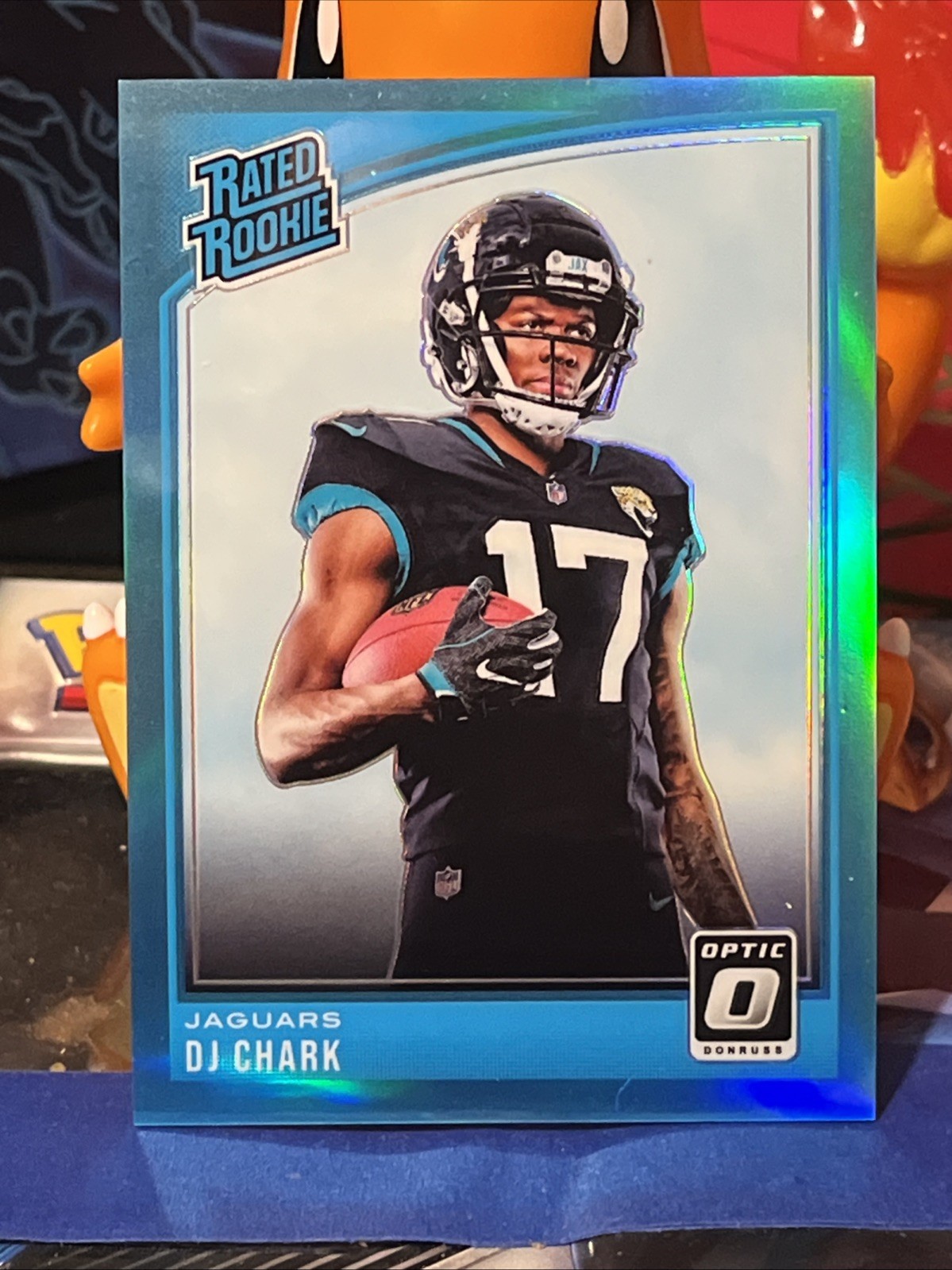 2018 Donruss Optic - Rated Rookie DJ Chark #165 Aqua Prizm /299 (RC)