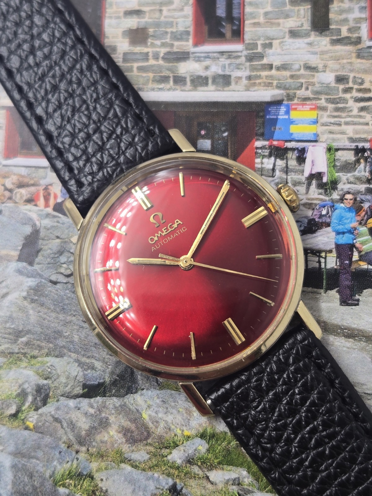 1961 Vintage Omega  14k Gold Bezel 34mm Automatic Classic Chic image 2