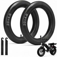 2 Pack 20x4 Fat Tire Bike Inner Tubes with Schrader Valve, 20 x 4.0 Butyl Ru...