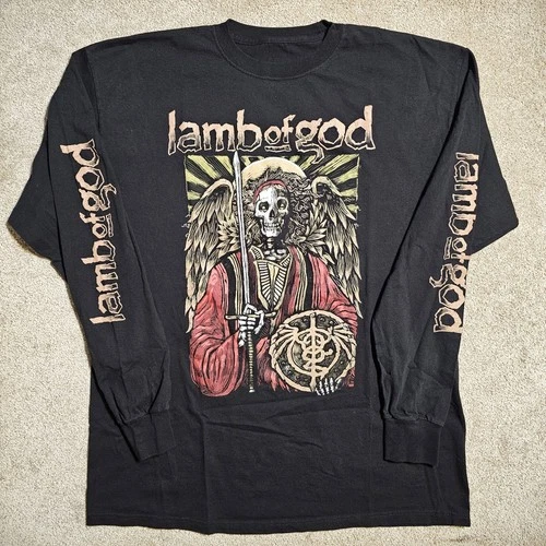 Vintage Y2k Lamb Of God XL Metal T-shirt Sleeve Skate Goth E Vintage vintage concert t-shirt, vintage, size XL, single stitch, B+ condition
