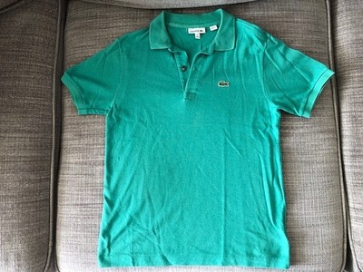 Lacoste Boys Green Collared Short-Sleeve Polo Shirt (Size 12)